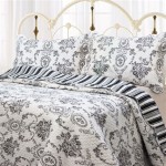 Black And Cream Toile Queen Bedding