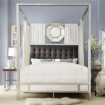 Chrome Canopy Bed Queen