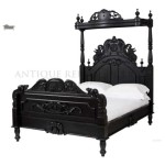 Gothic Black Bed Frame Queen Size