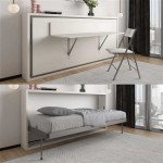 Horizontal Twin Murphy Bed With Desk