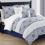 Navy Blue And White Queen Bedding