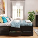 Prepac Captain S Platform Storage Bed With 12 Drawers Queen Black