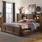 Queen Bed With Bookcase And Storage