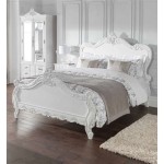 White French King Size Bed Frame