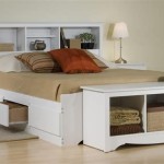 White Queen Storage Bed With Bookcase Headboard